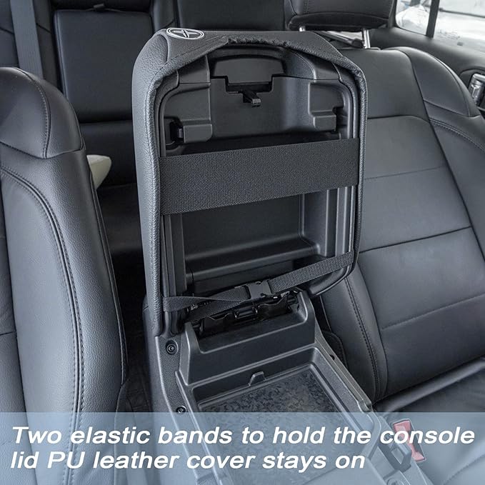 Center Console Armrest Cover Compatible with Jeep Wrangler JL/JLU 2018-2024 2025 2026 and Jeep Gladiator JT Truck 2020-2023 2024 2025 2026, Accessories PU Leather Cushion Protector Pad(Not for JK/JKU)