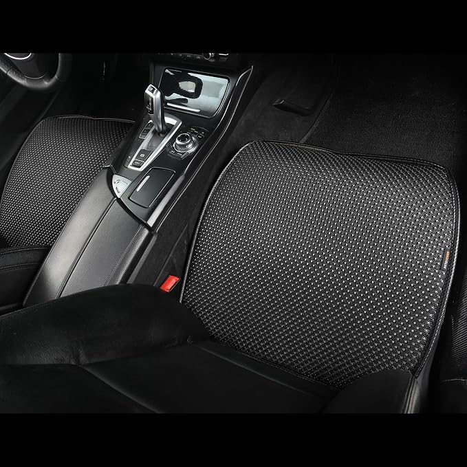Auto Newer Breathable Universal Four Seasons Car Seat Covers, Luxury Include Front Car Seat Protector and RearCar Seat Cushion,Compatible with 95% Vehicles Fit for Cars Truck SUV (Black,3PCS)