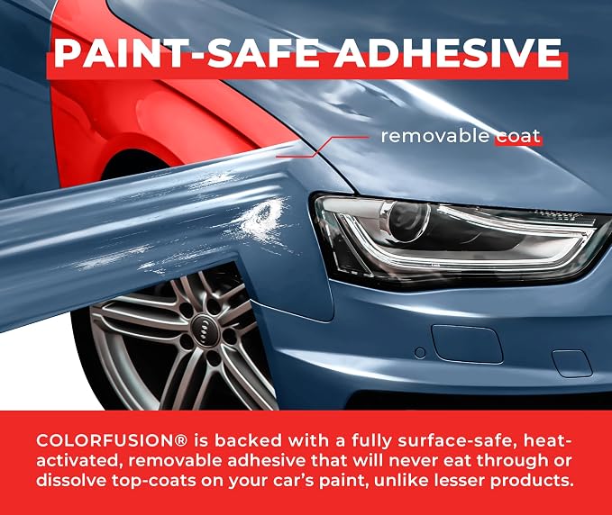 ColorFusion PPF by VViViD, Gloss China Blue Dry Apply PPF Vinyl Car Wrap Roll 6ft x 5ft