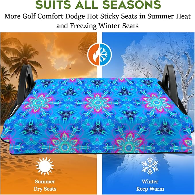 Golf Cart Seat Covers Club Car Golf Cart Accessories for Men Women Golf Carts Seat Towel Blanket 2-Seat Golf Cart Decorations