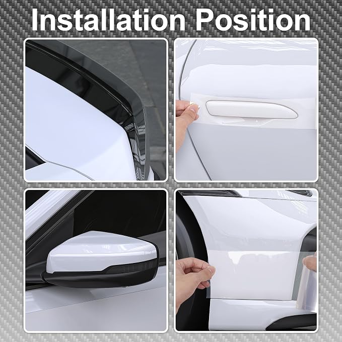 Lypumso Clear Vinyl Wrap Tape, Car Door Edge Guard Door Sill Protector, Transparent Paint Protection Film for Most Cars Rearview Mirror Handle Bumper Window Stair (Clear, 3inch x 30ft)