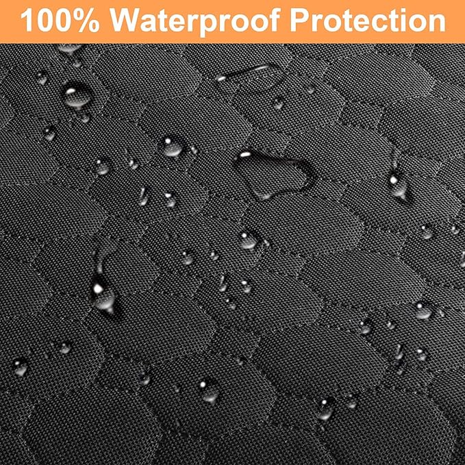 Mancro Dog Car Seat Cover, Waterproof Back Seat Pet Cover for Dogs, Black | X-Large, 600D Heavy Duty & Scratch-Resistant Back Seat Pet Cover for Dogs, Nonslip Underside, Fits for Sedan, Trucks and SUVs