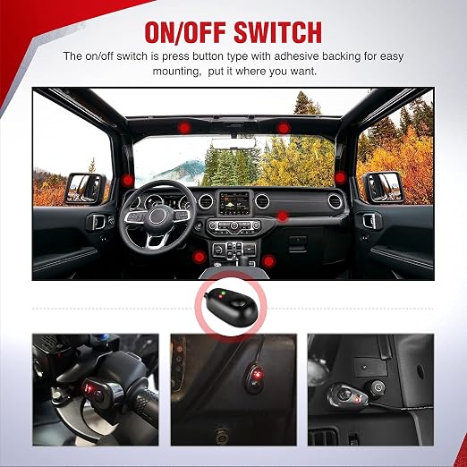 Nilight 10018W 14AWG DT Connector Wiring Harness Kit Bar 12V On Off Switch Power Relay Blade Fuse for Off Road LED Work Light-ONE Lead