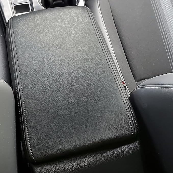 AOMSAZTO Center Console Covers for 2022-2026 Honda Civic Armrest Covers for Honda Civic Black with Black Stiches