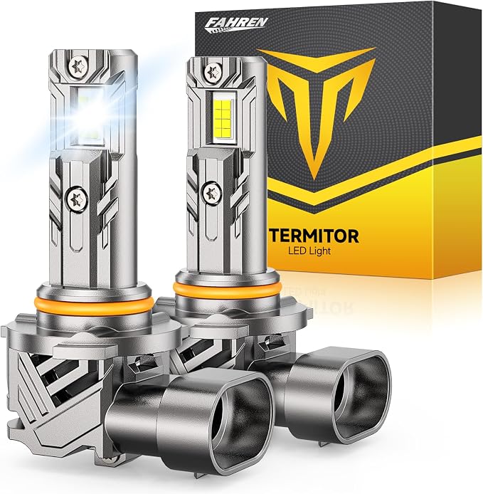 FORENNER 9012/HIR2 AccessoriesTail Light Covers, 𝟗𝟎,𝟎𝟎𝟎𝐋𝐌 𝟏𝟓𝐗 Ultra-Bright 6500K 1:1 Mini Size with Cooling Fan, 80000HRS+ Lifespan, Quick Install No Adapter Needed Plug And Play, Pack of 2