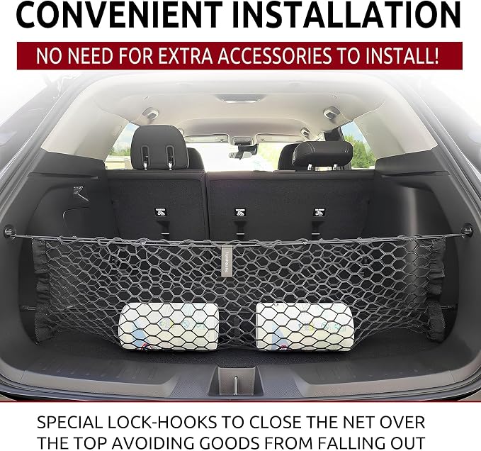 Envelope Style Automotive Elastic Trunk Mesh Cargo Net for Chevrolet Trailblazer 2021-2026 - Premium Trunk Organizer and Storage - Luggage Net for Crossover - Car Organizer for Buick Encore GX
