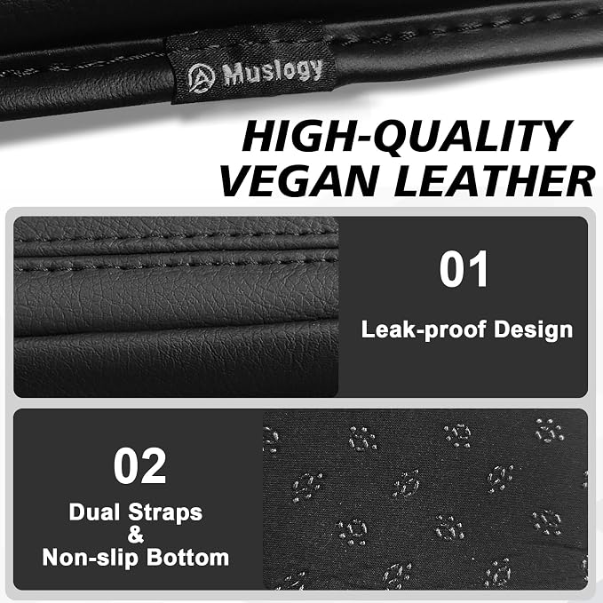 Muslogy Center Console Armrest Cover Compatible with 2026 Toyota RAV4 Accessories Comfort Armrest Pad Cushion Box Lid Cover Vegan Leather Protector Regular Thick(OEM Style)