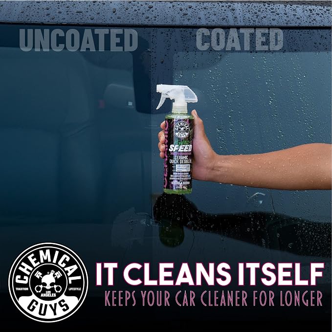 Chemical Guys, HydroSpeed Ceramic Quick Detailer Spray, Gloss, 1 Gallon | Ceramic polymers boost gloss, slickness and water beading, tops up coatings and wax on paint, glass and wheels