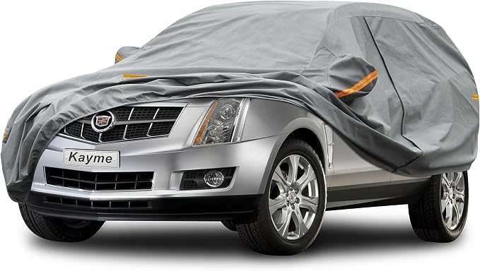 Kayme Heavy Duty SUV Car Cover Custom Fit Cadillac SRX (2010-2016) Waterproof All Weather for Automobiles, Full Exterior Covers Sun Rain UV Protection.（Deliver About 3-10 Days）