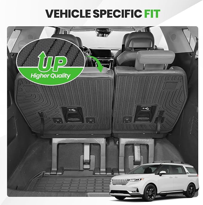 Carnival Cargo Liner - Trunk Mat for Kia Carnival 2022-2025 2026, All Weather Cargo Mat for Carnival Accessories, Heavy Duty Car Mats, Car Accessories