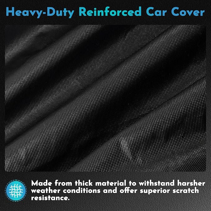 SUV Car Cover Waterproof Heavy Duty All Weather Protection Snow Anti-UV Windproof Outdoor Full Car Cover Fit for Automobiles Subaru/Kia/Tesla（Car Size:187~193''L x 75'W x 69''H）