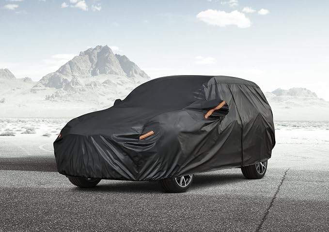 Kayme 7 Layers SUV Car Cover Custom Fit for Mazda CX-9 CX9 CX-90 CX90 CX 90 (2007-2025) Waterproof All Weather for Automobiles, Outdoor Full Cover Rain Sun UV Protection.Black