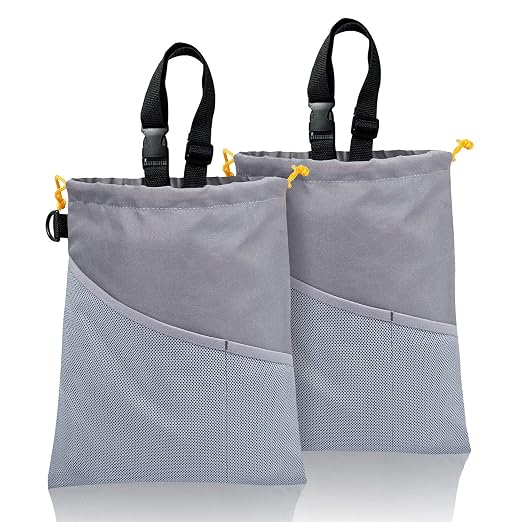 GNEGNI 2PCS Hanging Car Garbage Can - Waterproof Leakproof Trash Bag | Car Trash Can with Durable Leakproof Lining, Keeps Vehicle Clean and Neat