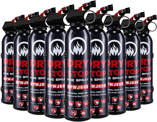 9pcs Fire Extinguisher for Home - Dry Stop Fire Extinguisher Spray, 600g Dry Chemical Fire Extinguisher for Kitchen, Car & Home | Portable, Fights Grease, Electrical & Vehicle Fires