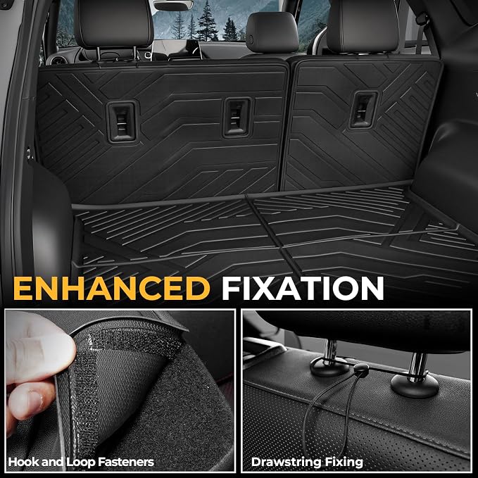 Floor Mats for Chevy Blazer Gas 2019-2026, All Weather Floor Mats Trunk Cargo Liner with Backrest Protectors and Door Sill Guards Accessories, Full Coverage Set (Not fit EV Models)
