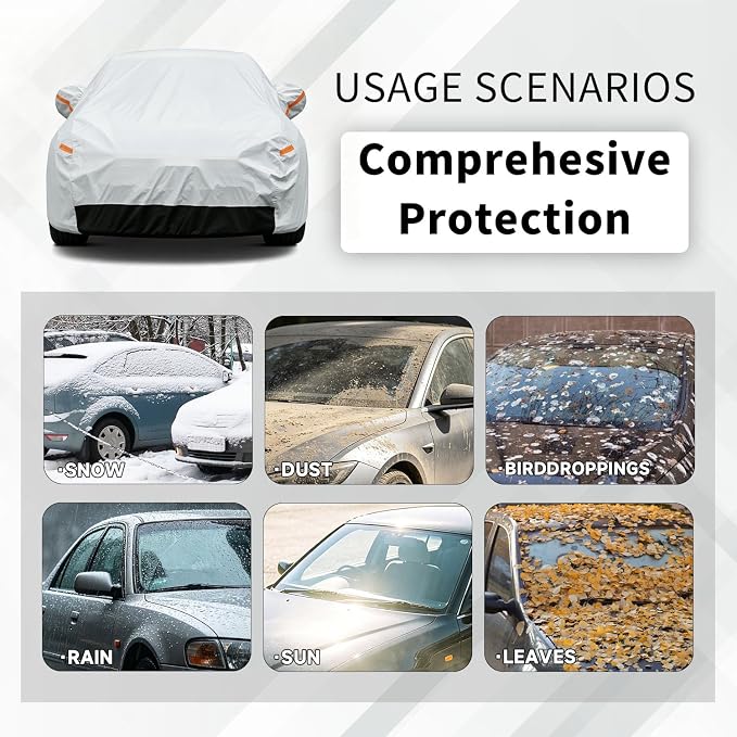 GUNHYI 6 Layers SUV Car Cover Custom Fit Volvo XC90 (2015-2026) Waterproof All Weather, Heavy Duty Outdoor Snow Sun Rain Uv Protection (Ships from US Warehouse, Delivery 3-8 Days)