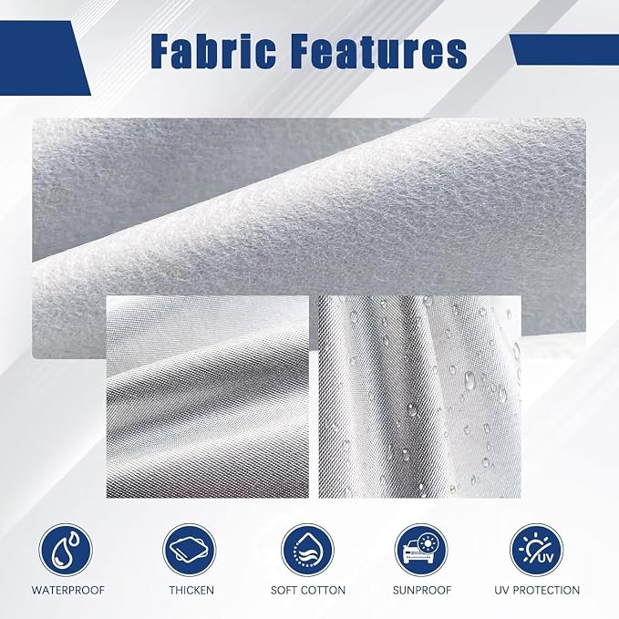 Kayme 6 Layers SUV Car Cover Custom Fit for Mercedes-Benz GLS-Class (2019-2026), Waterproof All Weather for Automobiles,Rain Sun UV Protection.Silver