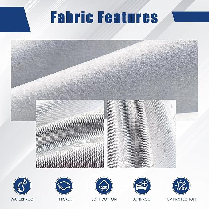 Kayme 6 Layers SUV Car Cover Custom Fit for Cadillac Escalade ESV (2002-2026), Waterproof All Weather for Automobiles,Rain Sun UV Protection.Silver
