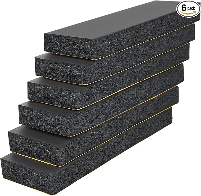 Garage Wall Protector Bumper Guards - 6 Pack Universal 1-3/16" Thick Car Door Edge Guard Self-Adhesive Comprehensive Protection EVA Foam Scratch Prevention Padding for Warehouse Parking Narrow Garage