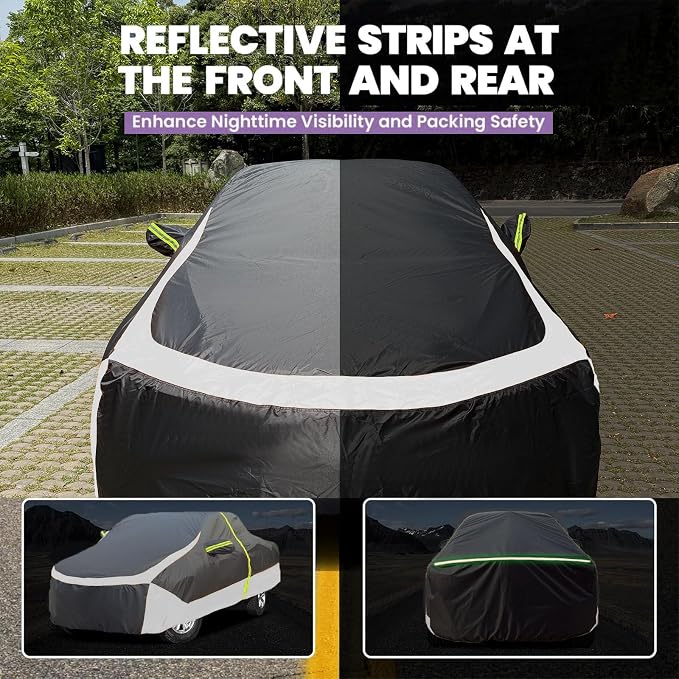 Truck Cover Waterproof All Weather, Full Outdoor Pickup Rain UV Protection Sturdy and Durable, Fit for Ford F150, Chevy Silverado, Gmc Sierra, Dodge Ram 1500 ect. (Fit Truck L-Length 225 to 239 inch)