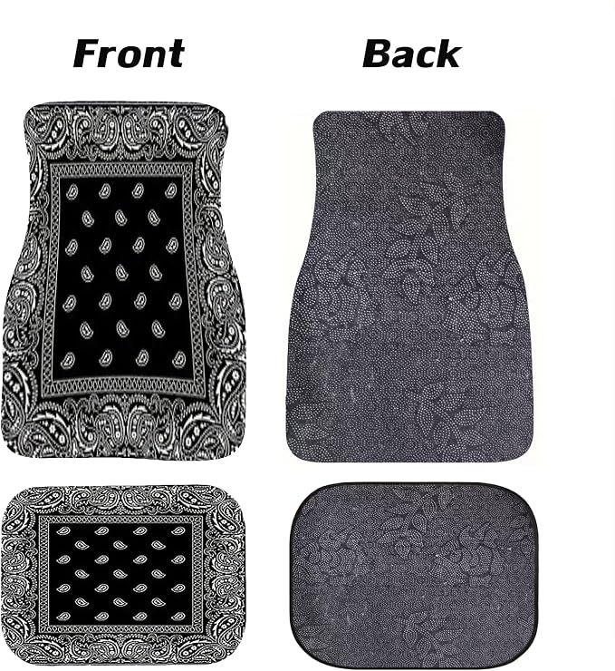 Car Floor Mats Non-Slip Automotive Floor Mats All-Weather Front Rear Car Floor Foot Mat Sets of 4 Pieces Foot Mats Rugs Carpet for Car Trucks SUV Sedans (NO.8)