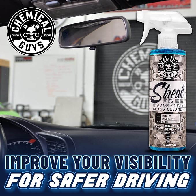 Chemical Guys, Streak-Free Glass & Window Cleaner, Ammonia-Free, 1 Gallon