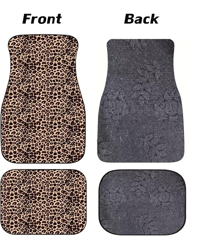 Car Floor Mats Non-Slip Automotive Floor Mats All-Weather Front Rear Car Floor Foot Mat Sets of 4 Pieces Foot Mats Rugs Carpet for Car Trucks SUV Sedans (NO.47)