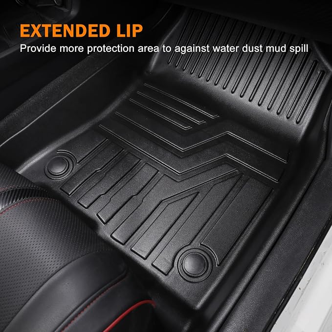 KUST Floor Mats for 2017-2022 Honda CR-V (Include Hybrid), All Weather Floor Liners CRV Accessories Front Rear 2 Rows Car Mats TPE Rubber Raised Edge
