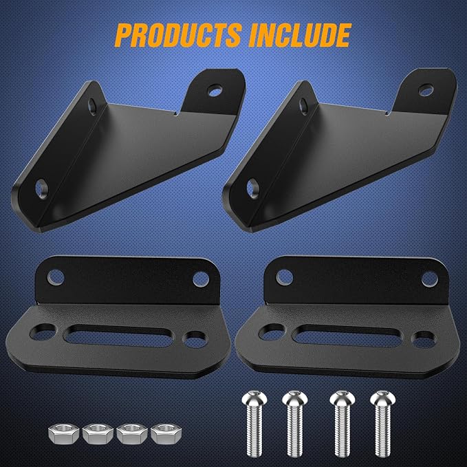 Nilight Light Bar Mounting Brackets for 40-42 Inch LED Straight Curved Lights UTV Roof Upper Windshield Compatible with Yamaha YXZ 1000 1000R Models 2016 2017 2018