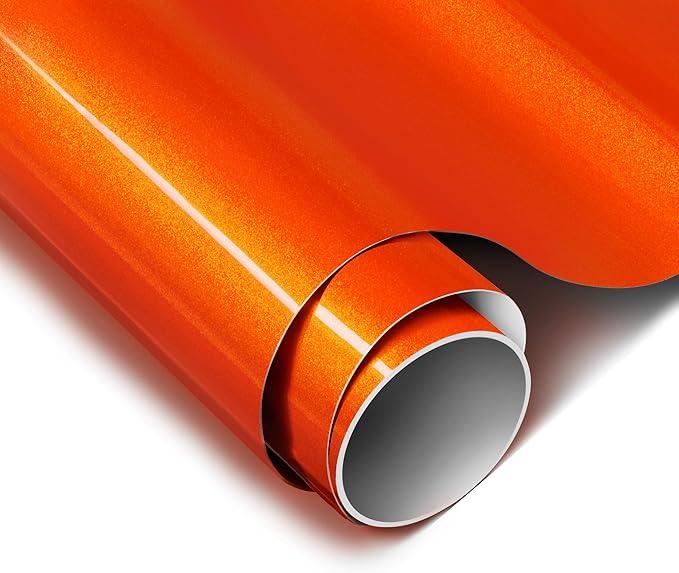 ColorFusion PPF by VViViD, Gloss Flame Orange Dry Apply PPF Vinyl Car Wrap Roll 1ft x 5ft
