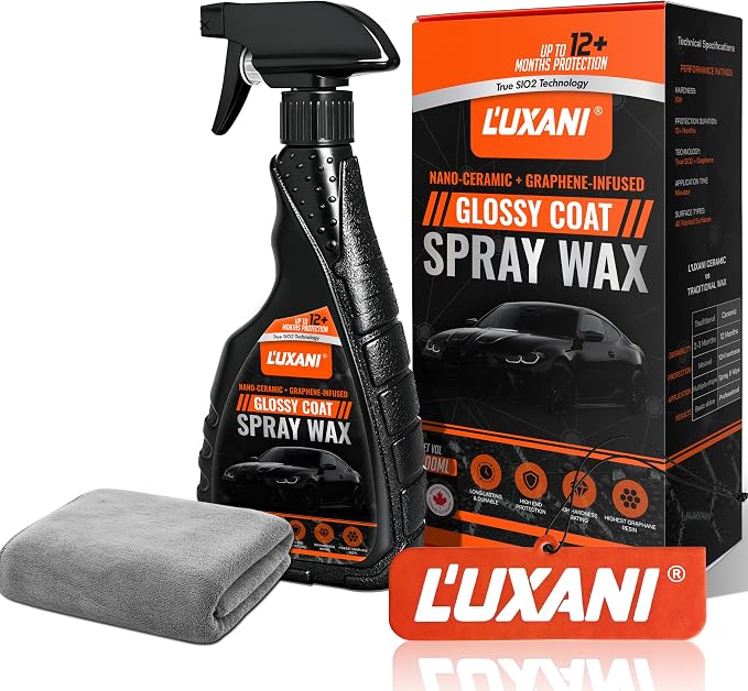 Ceramic Spray Coating for Cars - Advanced Graphene Technology | 17oz - Hydrophobic, high-gloss spray-on protection for car paint, Easy Application, Long-Lasting Protection, 50+ Wash Rating