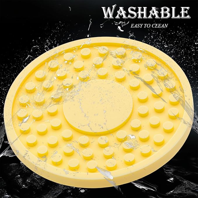 2 Pack Anti-Slip Car Cup Holder Mat – 2.75 Inch Silicone Drink Coaster, Secure Fit for Cars & Trucks – Cute Interior Decor for Women & Girls (Yellow)