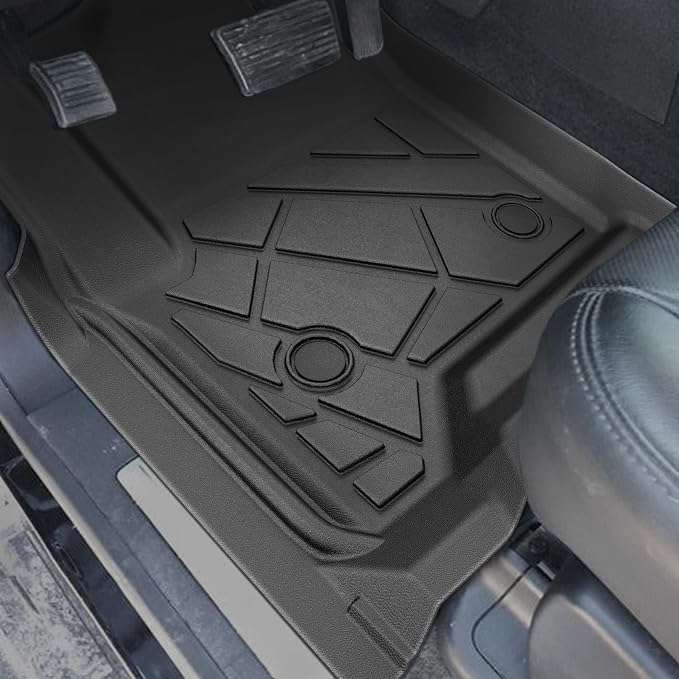 KARPAL Floor Mats for 2014-2019 Chevy Silverado/GMC Sierra 1500(19 LD Only), 2015-2019 Silverado/Sierra 2500/3500 Double Cab, All-Weather TPE Custom Fit Floor Liners Car Accessories