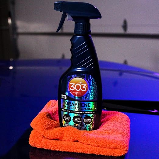 303 Graphene Nano Spray Coating for Cars, 15.5 oz | Delivers graphene protection with enhanced gloss, water beading, and UV resistance.