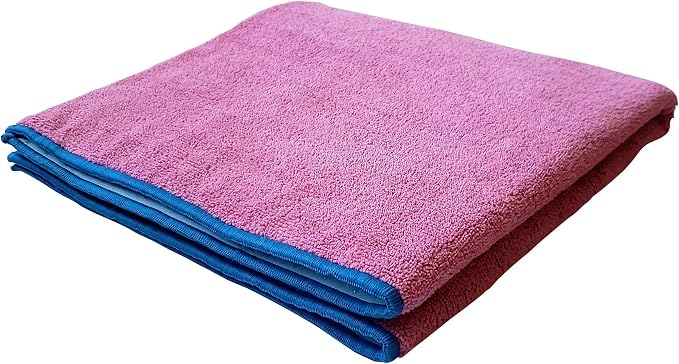 Premium Waterproof Seat Pad for Incontinence - Slip-Resistant, Ultra Absorbent Soft Microfiber 22 x 22 Inches - 5 Layer Design - for Adults, Kids and Pets, Rose Pink/Blue