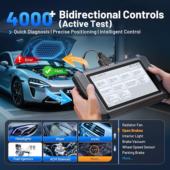 XTOOL D7S Bidirectional Scan Tool OBD2 Scanner Diagnostic Tool ECU Coding | V2.0 Upgrade D7 OE-Level All System Diagnostics, Live Data, PMI, Crankshaft Relearn, 39+ Reset, 3-Yr Update, FCA AutoAuth SGW