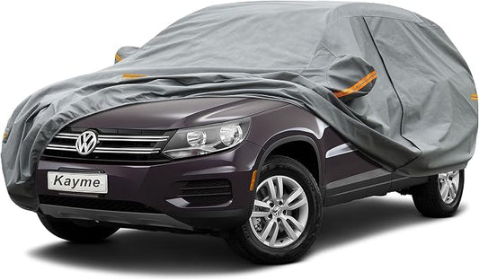 Kayme Heavy Duty SUV Car Cover Custom Fit Volkswagen Tiguan (2016-2025) Waterproof All Weather for Automobiles, Full Exterior Covers Sun Rain UV Protection.（Deliver About 3-10 Days）