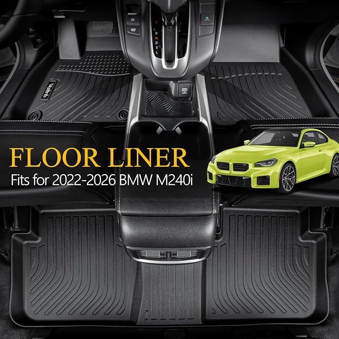 Wailtnb-Mats for BMW 220i & 230i & M240i 2022-2026 / BMW M2 (G87) 2023-2026 Floor Mat Cargo Liner All Weather Floor Liner Car Mat for M240i Custom Fit Automotive Full Set Accessories