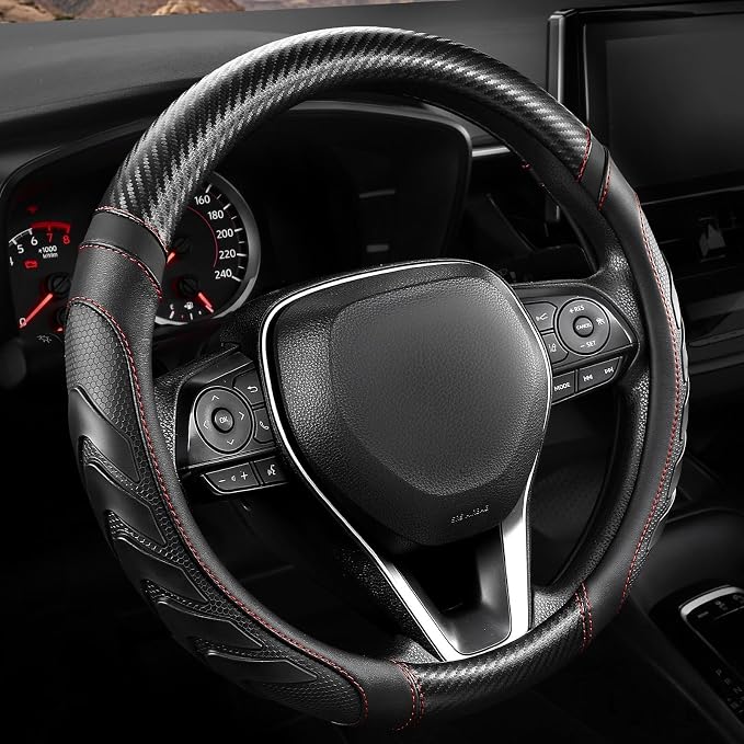 West Llama Car Steering Wheel Cover for Truck, Sporty Anti-Slip, 15.5-16 Inch