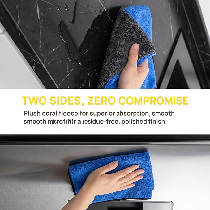 10 Pack Microfiber Towels for Car Detailing - Multicolor Coral Velvet Ultra-Soft Super Absorbent Drying Cloths, Lint-Free Streak-Free for Auto & Home, 11.8"x15.7" Assorted Colors