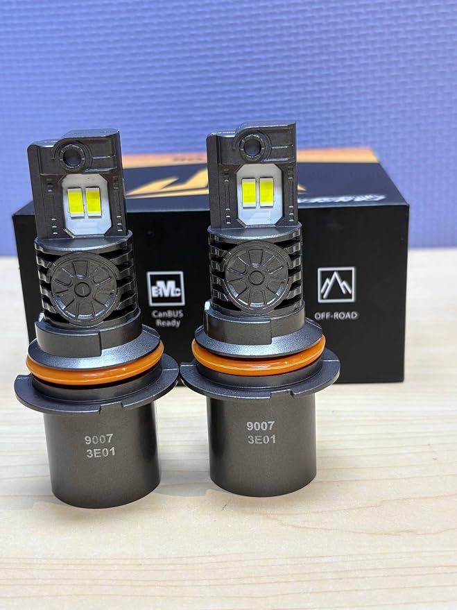 Termitor Upgraded 9007/HB5 Fog Light Bulbs , 60,000LM Ultra Brightness, 6500K Cool White,1:1 Mini Halogen Size, 9007 Off-Road Light with Cooling Fan, Plug and Play, Pack of 2