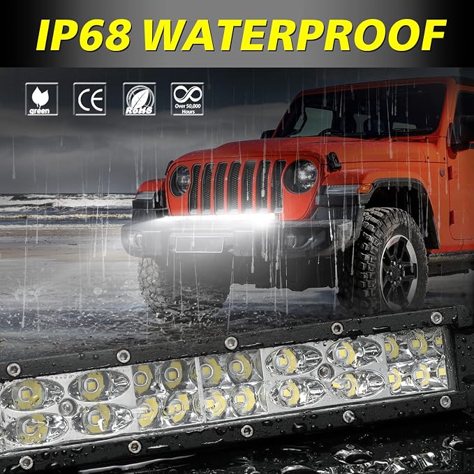 Slim LED Light Bar 30 Inch, AKD Part 252W Super Slim Offroad Driving Light Spot Flood Combo Ultra Slim Grille Bumper Light for Trucks UTV SUV Toyota Chevy Ram Subaru RZR Roof