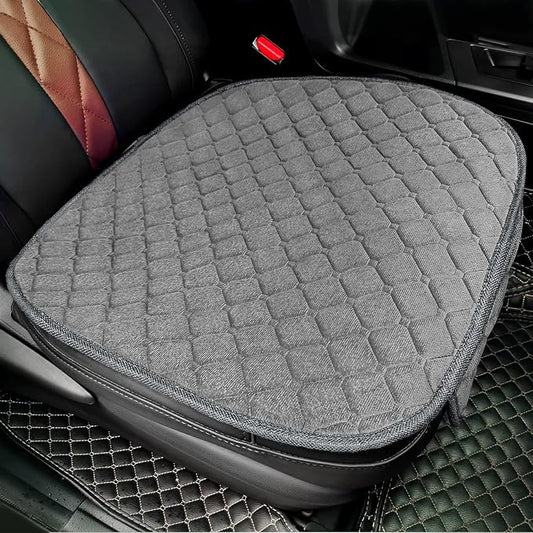 surpassme Comfortable Car Seat Covers Universal Front Seat Coves for Car Accessories with Storage Pockets, Padded Car Interior Covers for Automotive, SUV, Truck, and Van(Grey)