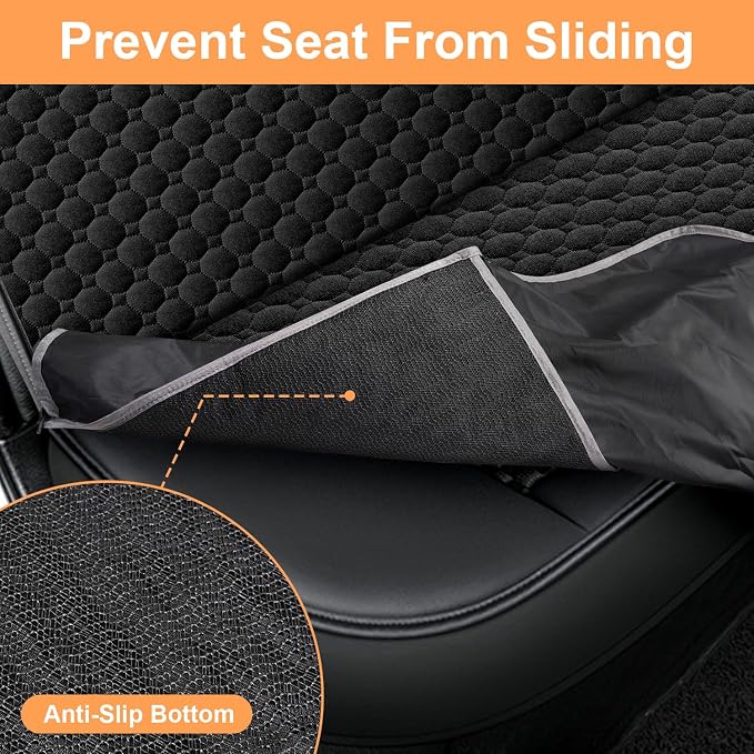 Mancro Dog Car Seat Cover for Back Seat, Waterproof Dog Hammock for Car | 600D Heavy Duty, Scratch-Resistant Back Seat Pet Cover for Dogs with PVE Nonslip Underside, Fits for Sedan, Trucks and SUVs