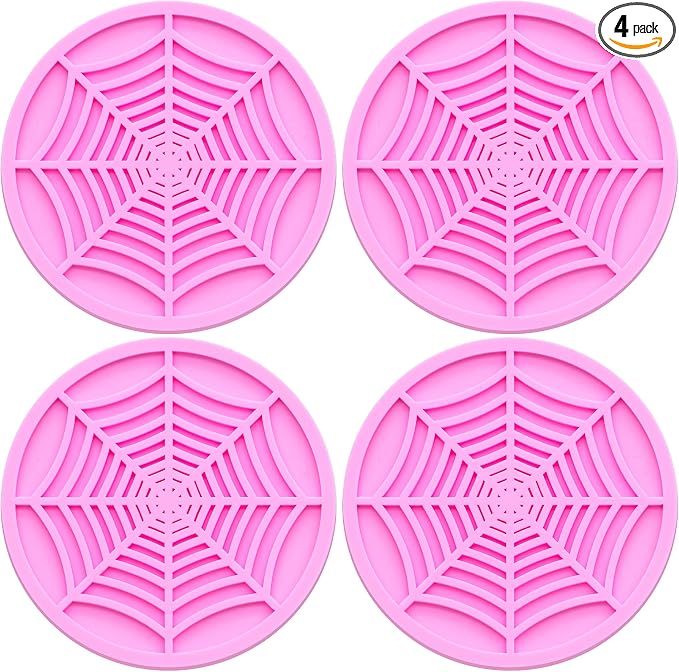 4PCS Car Cup Holder Coasters, 2.75 Inch Universal Non-Slip Insert Water Bottle Holder Pads, Car Interior Accessories Sets (Pink)