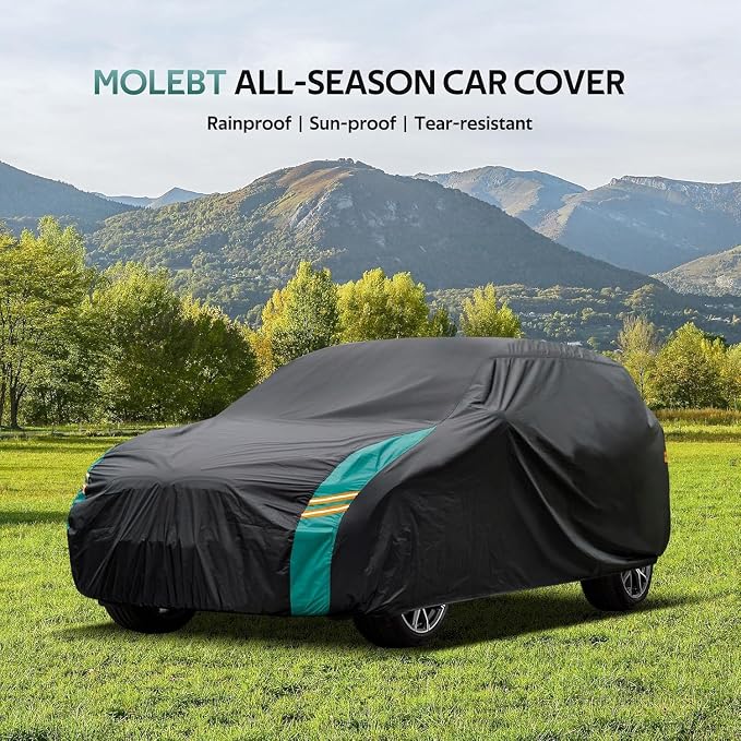 SUV Car Cover Custom Fit for Subaru Forester(2009-2025), Waterproof All Weather for Automobiles, Outdoor Full Cover with Windproof Clip Straps.