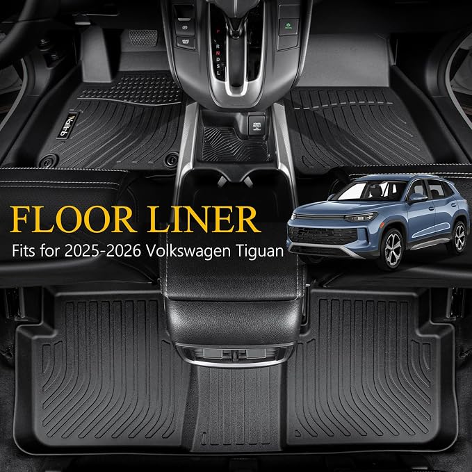 Wailtnb-Mats for Volkswagen Tiguan 2025-2026 Floor Mat All Weather Floor Liner Car Mat for Tiguan Custom Fit Automotive Full Set Accessories