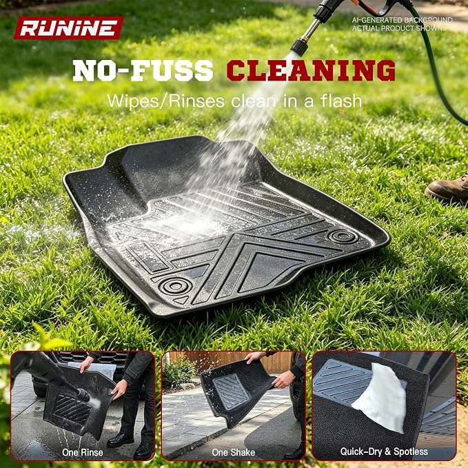Floor Mats Cargo Mat for Honda CRV 2023 2024 2025 2026 Car Mat Accessories(Include Hybrid), 2-in-1 All Weather TPE Floor Liners with Removable Carpet Layer, Custom Fit Waterproof Anti-Slip Car Mats