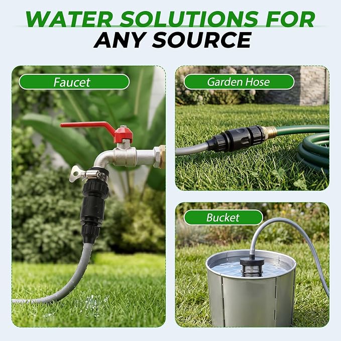 Cordless Portable Cleaning Tool with 2×4000mAh Batteries & Power Display | 6-in-1 Nozzle & 16.4FT Hose – Lightweight Handheld Power Cleaner for Car, Driveway, Garden, Patio, Fence