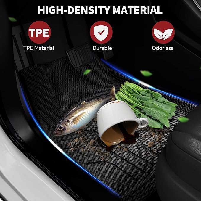 YITAMOTOR Floor Mats for Tesla Model Y 5 Seater 2024-2020, Custom Fit All Weather Floor Liners, Automotive Interior TPE Cargo Liner Frunk Mat Accessories for Model Y (NOT for Juniper), 6 Pcs Mats Set